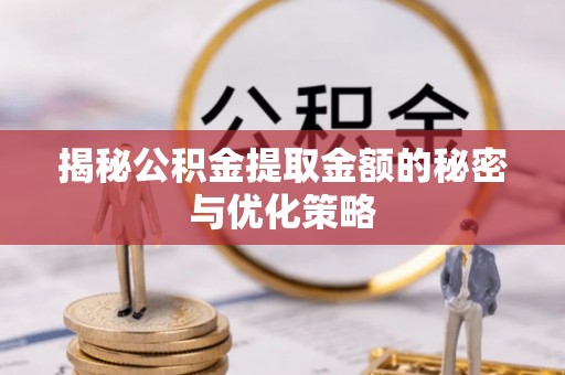 麻山揭秘公积金提取金额的秘密与优化策略