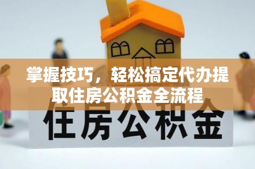 麻山掌握技巧，轻松搞定代办提取住房公积金全流程